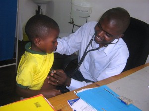 boy being examined by a doctor